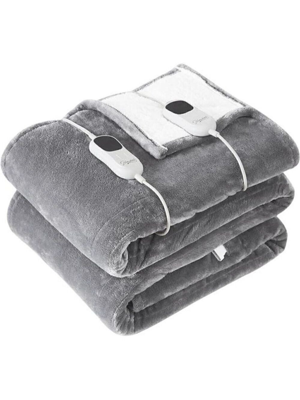 Heated Blanket Electric Throw - 84"x90" 1/2/4/6/8 Hours Auto-off 10 Heat Level